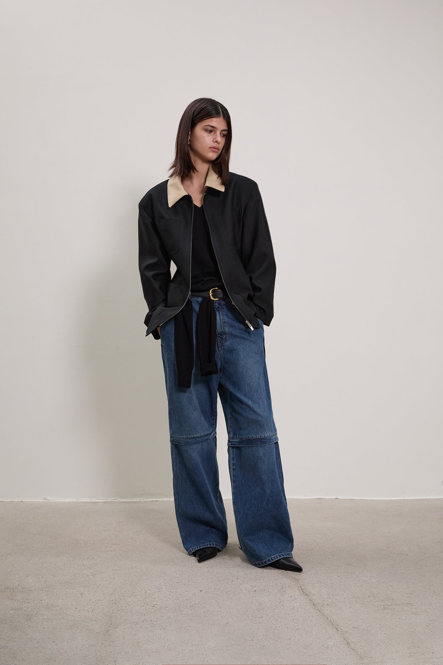 ジャケット・アウター ray RAY WOOL SILK ZIP UP JACKET