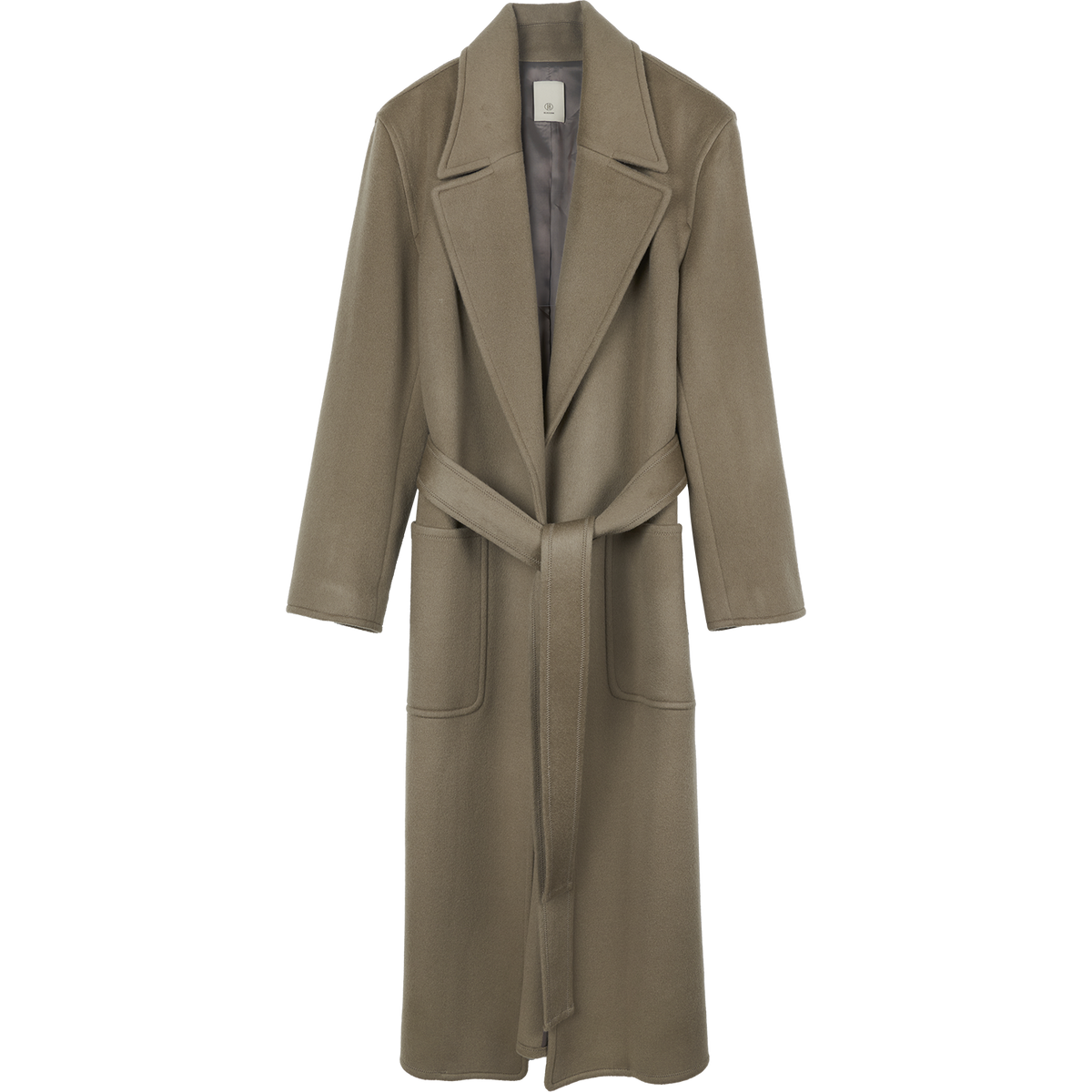 ON WOOL-CASHMERE HANDMADE LONG-COAT